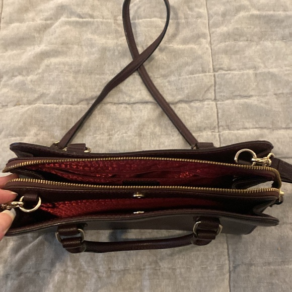 Plum Kate Spade Cross Body with handles - like new - Picture 5 of 6